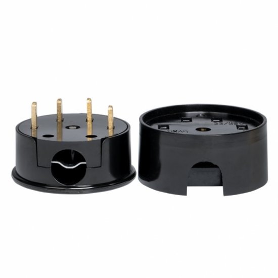 Комплект для подключения электроплит PROxima открытая установка с заземлением 3P+PE IP20 черный (AS-380-O-04)