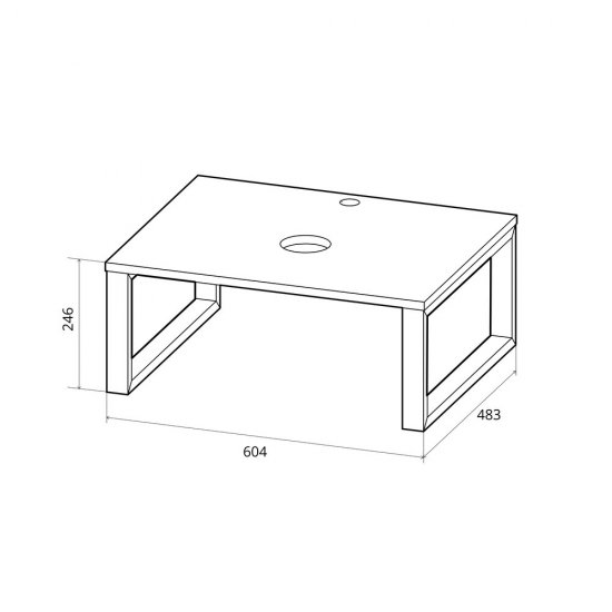 Столешница под раковину 60х25,5х48 см дерево/коричневая 1Marka Roy (Ц0000026175/88468)