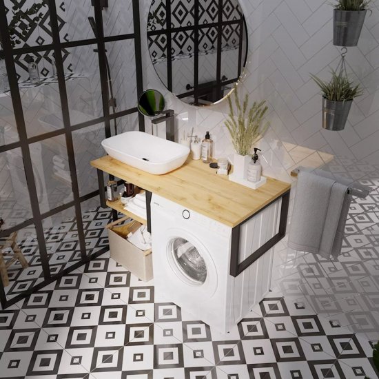 Столешница на стиральную машину 1Marka Grunge Loft 120х38х60 см дуб вотан (Ц0000004100/55129)