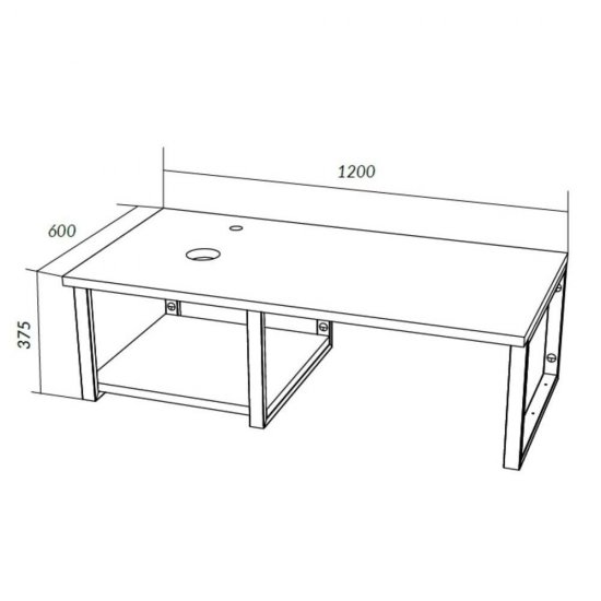 Столешница на стиральную машину 1Marka Grunge Loft 120х38х60 см дуб вотан (Ц0000004100/55129)