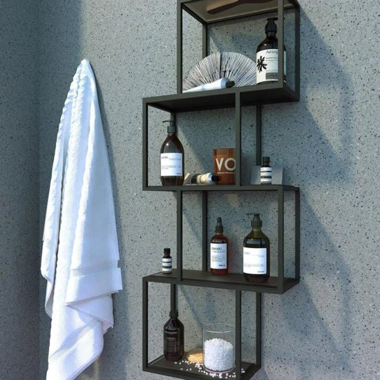 Полка подвесная 35х15х122 см 1Marka Chain черная (У97508/50933)