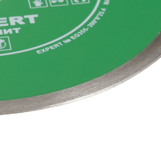 Диск алмазный по керамограниту Trio-Diamond Hot Pres 200x25,4x1,8 мм сплошной мокрый рез (EG355)