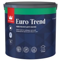 Краска моющаяся Tikkurila/Tikkivala Euro Trend база C бесцветная 2,7 л