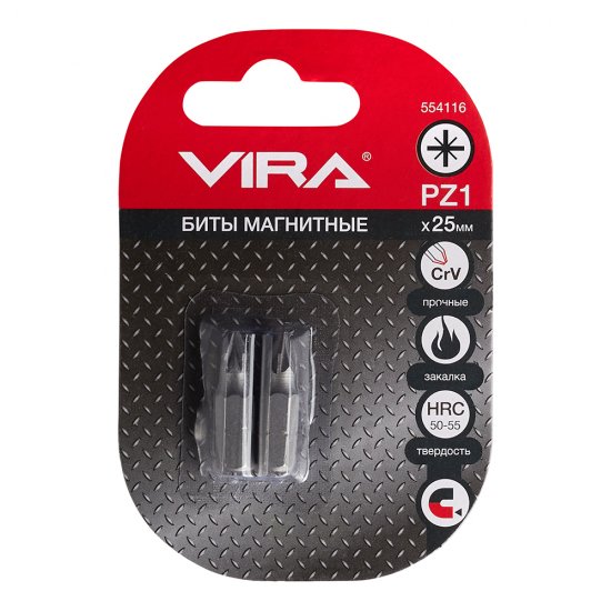 Бита Vira (554116) PZ1 магнитная 25 мм (2 шт.)