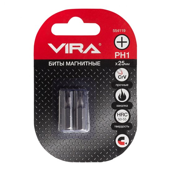Бита Vira (554119) PH1 магнитная 25 мм (2 шт.)