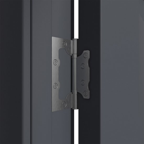 Дверь межкомнатная ER2 700х2000 мм ПВХ эмалекс оникс глухая с замком и петлями