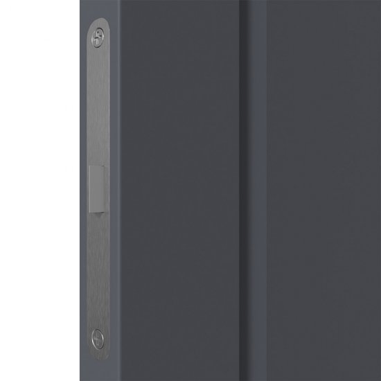 Дверь межкомнатная ER2 700х2000 мм ПВХ эмалекс оникс глухая с замком и петлями