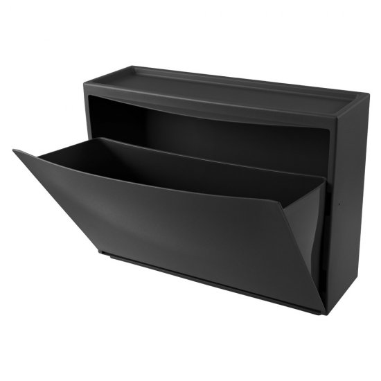 Обувница подвесная пластиковая черная 512х185х380 мм Econova