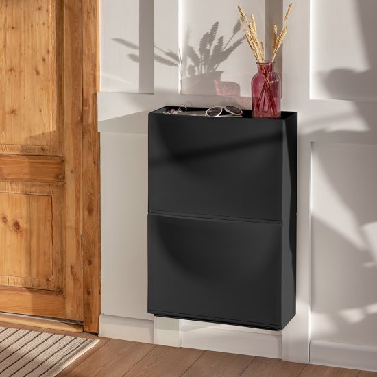 Обувница подвесная пластиковая черная 512х185х380 мм Econova