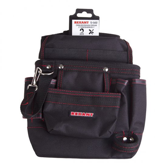 Сумка поясная для инструментов Rexant RE-7 7 отделений 265х260х30 мм (12-5602)