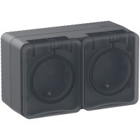 Двойная розетка Systeme Electric AtlasDesign PROFI
