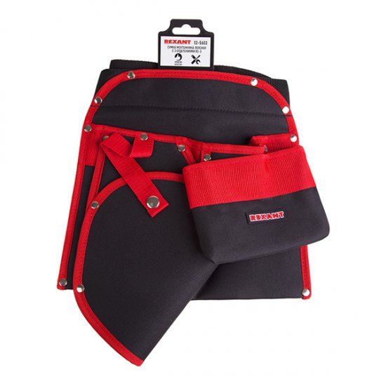 Сумка поясная для инструментов Rexant RE-3 3 отделения 335х285х30 мм (12-5603)
