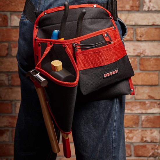 Сумка поясная для инструментов Rexant RE-3 3 отделения 335х285х30 мм (12-5603)
