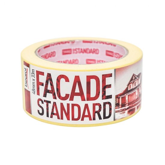 Лента малярная Beorol Standard для наружных работ желтая 48 мм 33 м