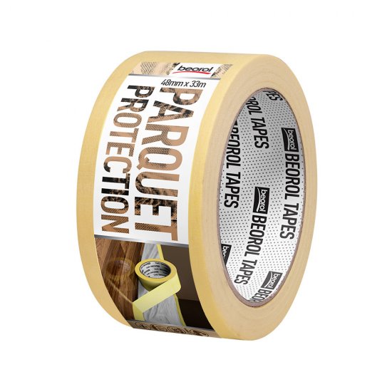 Лента малярная Beorol для паркета желтая 48 мм 33 м УФ-стойкая