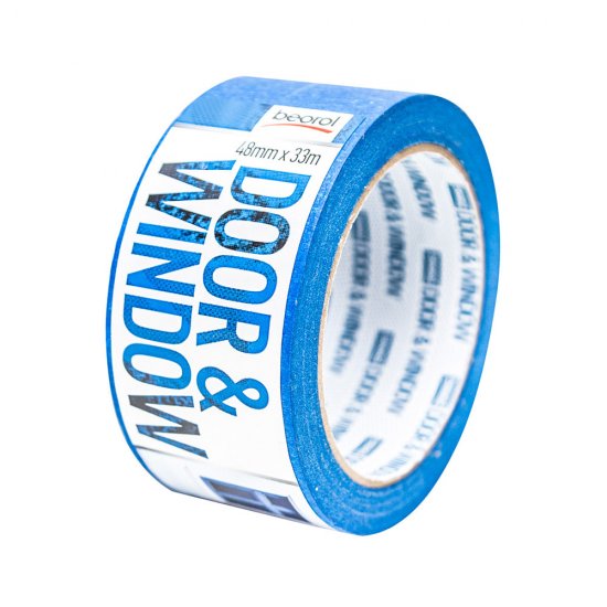 Лента малярная Beorol для защиты дверей и окон синяя 48 мм 33 м