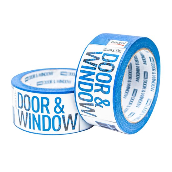 Лента малярная Beorol для защиты дверей и окон синяя 48 мм 33 м