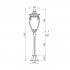 Светильник садово-парковый Outdoor Fleur бронза 1130 мм E27 60 Вт IP44 (O414FL-01BZ1)