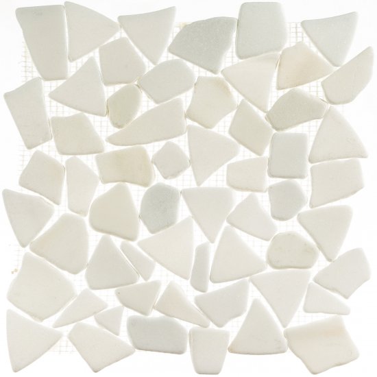 Мозаика Mir Mosaic Natural Paladium белая из натурального камня 305х305х7 мм матовая
