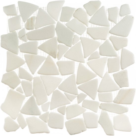 Мозаика Mir Mosaic Natural Paladium белая из натурального камня 305х305х7 мм матовая