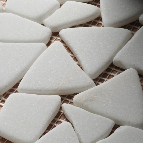 Мозаика Mir Mosaic Natural Paladium белая из натурального камня 305х305х7 мм матовая