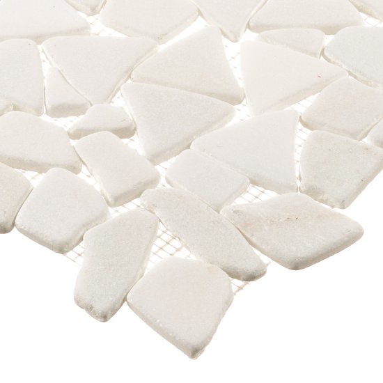 Мозаика Mir Mosaic Natural Paladium белая из натурального камня 305х305х7 мм матовая