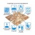Мозаика Mir Mosaic Natural i-Tilе светло-коричневая из натурального камня 298х298х4 мм глянцевая