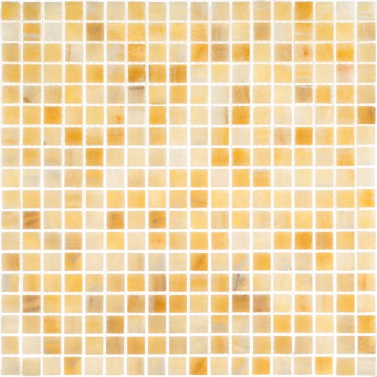 Мозаика Mir Mosaic Natural Adriatica желтая из натурального камня 305х305х7 мм глянцевая