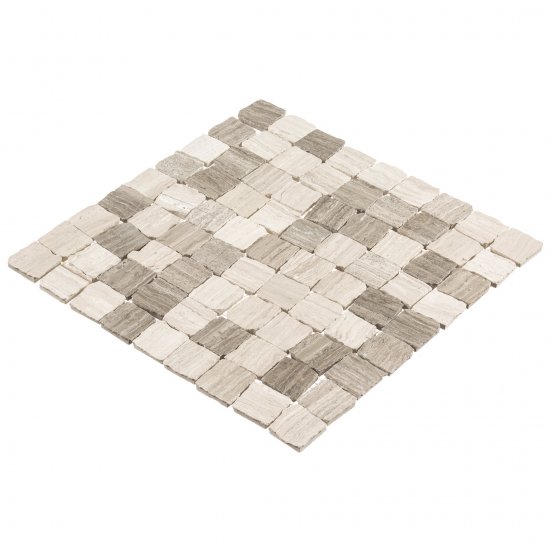 Мозаика Mir Mosaic Natural Paladium бежевая из натурального камня 305х305х7 мм матовая