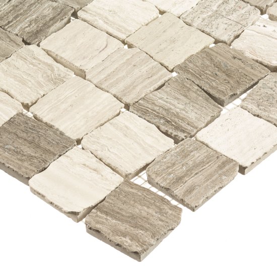 Мозаика Mir Mosaic Natural Paladium бежевая из натурального камня 305х305х7 мм матовая