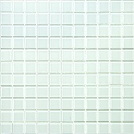 Мозаика Mir Mosaic Natural Color palette белая стеклянная 300х300х4 мм глянцевая