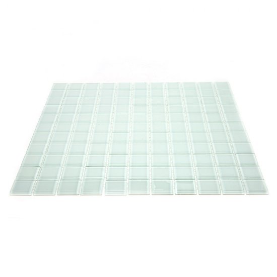 Мозаика Mir Mosaic Natural Color palette белая стеклянная 300х300х4 мм глянцевая