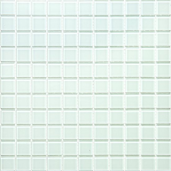 Мозаика Mir Mosaic Natural Color palette белая стеклянная 300х300х4 мм глянцевая