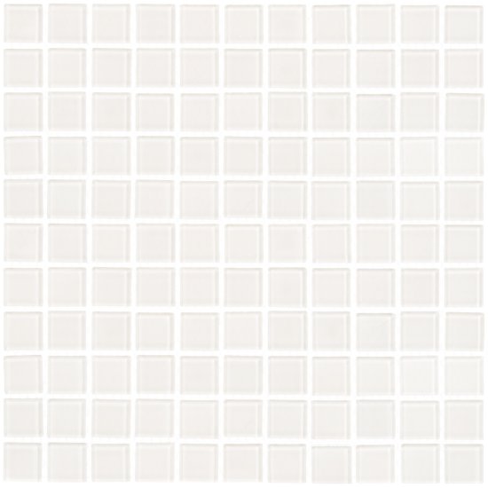 Мозаика Mir Mosaic Natural Color palette белая стеклянная 300х300х4 мм глянцевая