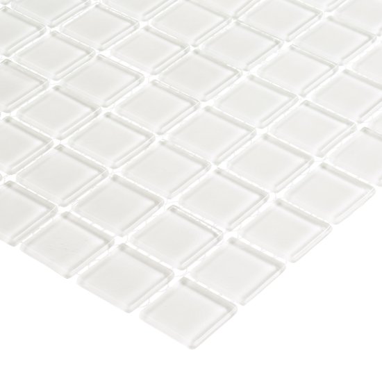 Мозаика Mir Mosaic Natural Color palette белая стеклянная 300х300х4 мм глянцевая