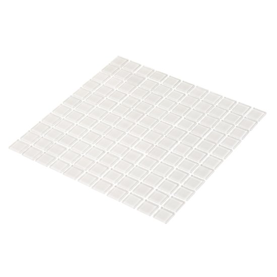 Мозаика Mir Mosaic Natural Color palette белая стеклянная 300х300х4 мм глянцевая