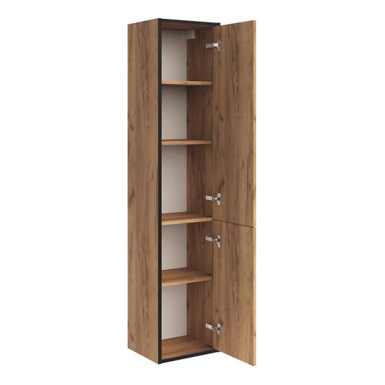 Пенал АСБ-Мебель Монца 35 см подвесной правый дуб золотой