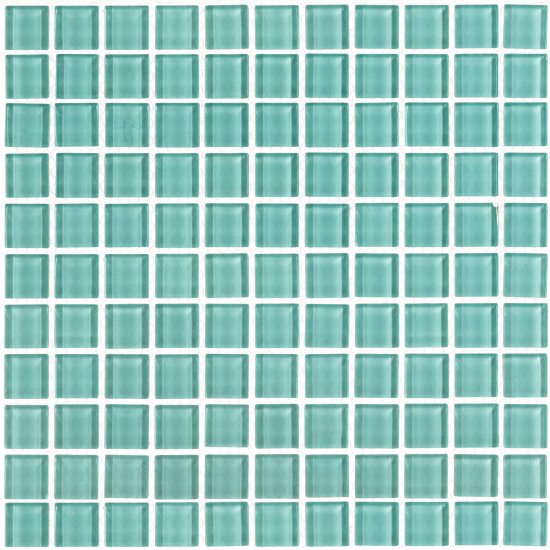 Мозаика Mir Mosaic Natural Color palette темно-голубая стеклянная 300х300х4 мм глянцевая