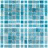 Мозаика Mir Mosaic Natural Steppa голубая стеклянная 315х315х5 мм глянцевая
