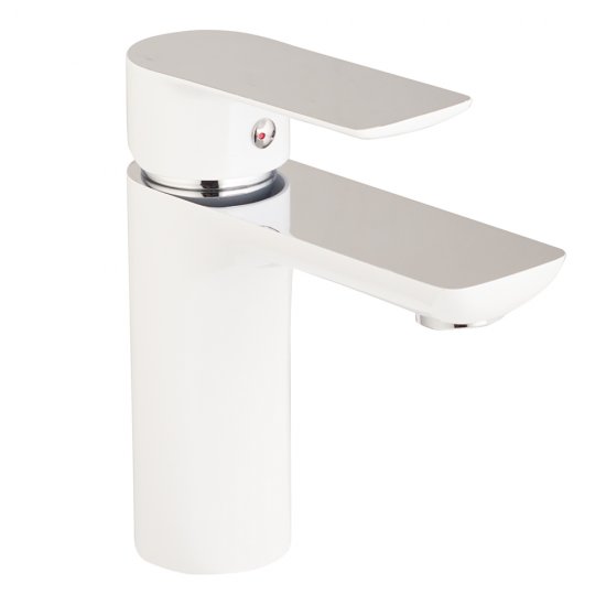 Смеситель для раковины Lavelly White Modern хром/белый однорычажный (623750)