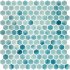 Мозаика Mir Mosaic Natural Steppa голубая 01 стеклянная 290х290х5 мм глянцевая