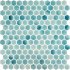Мозаика Mir Mosaic Natural Steppa голубая 01 стеклянная 290х290х5 мм глянцевая