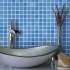 Мозаика Mir Mosaic Natural Steppa голубая стеклянная 315х315х5 мм глянцевая antislip