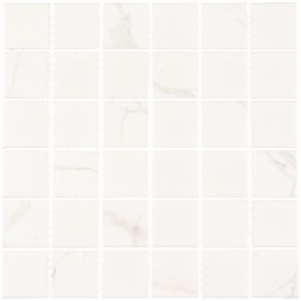 Мозаика Starmosaic Carrara Matt белая керамическая 306х306х6 мм матовая