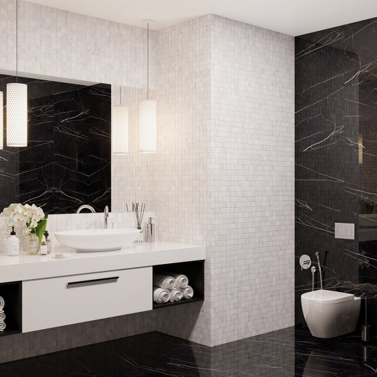 Мозаика Starmosaic Carrara Matt белая керамическая 306х306х6 мм матовая