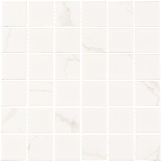 Мозаика Starmosaic Carrara Matt белая керамическая 306х306х6 мм матовая