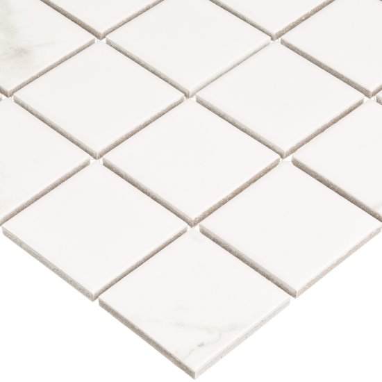 Мозаика Starmosaic Carrara Matt белая керамическая 306х306х6 мм матовая