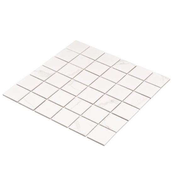 Мозаика Starmosaic Carrara Matt белая керамическая 306х306х6 мм матовая