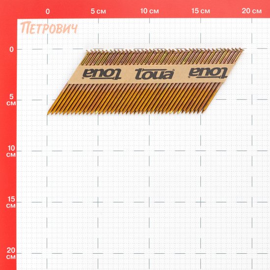 Гвозди реечные Toua для гвоздезабивного пистолета 3,05х75 мм оцинкованные ершеные (2000 шт.)