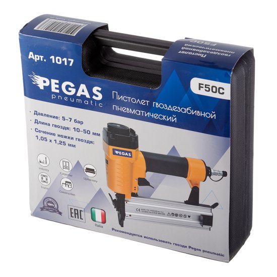 Гвоздезабивной пистолет пневматический Pegas Pneumatic F50-C 1/4 (1017)